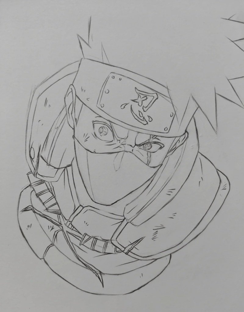 how to draw kakashi 3