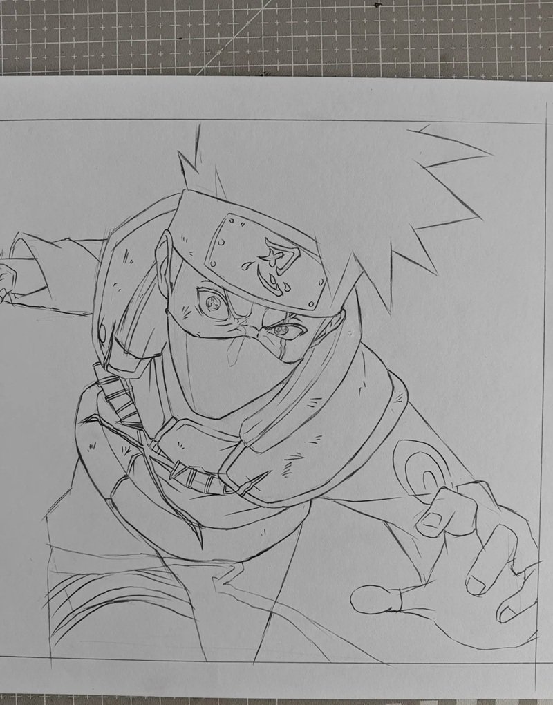 how to draw kakashi 4