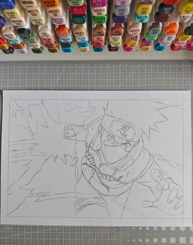 how to draw kakashi 5