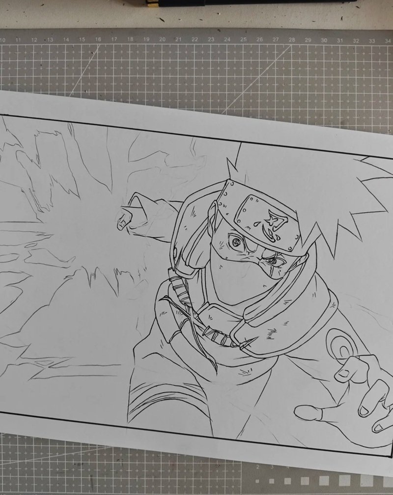 how to draw kakashi 6