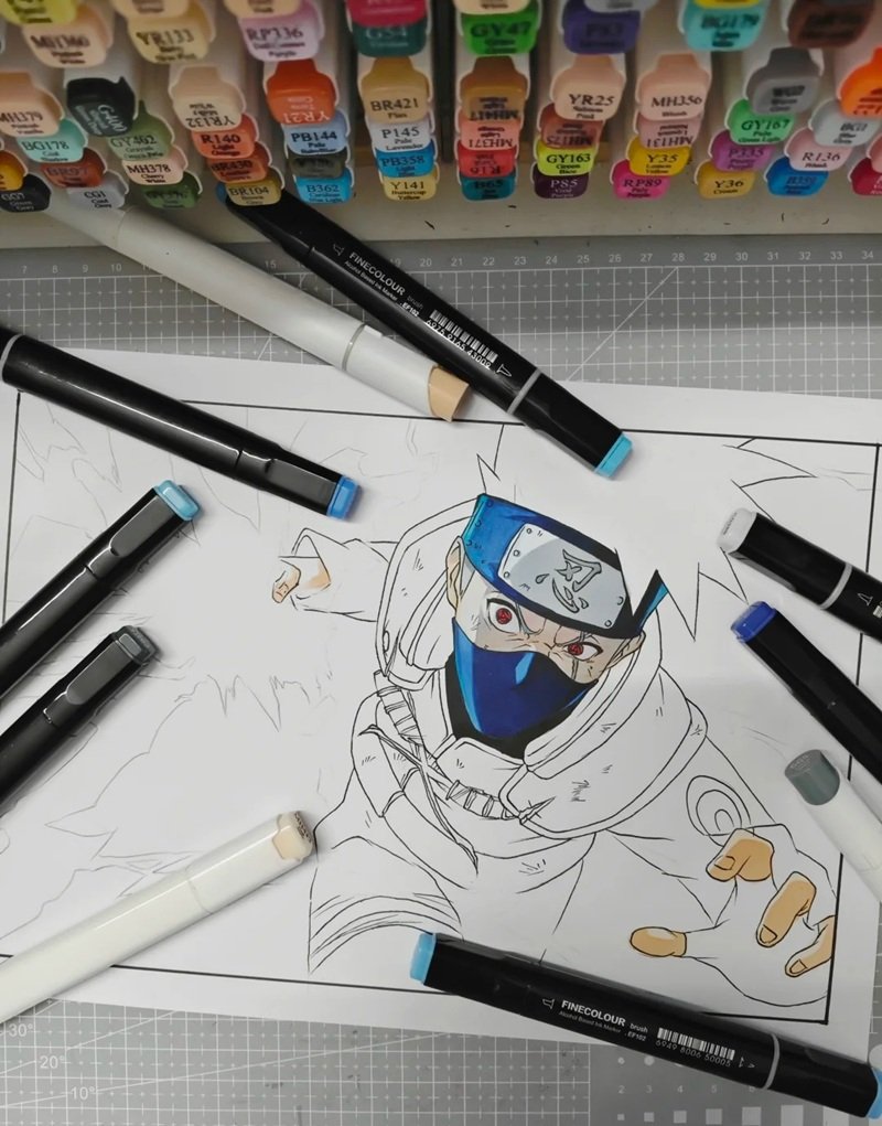 how to draw kakashi 7