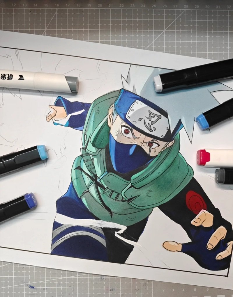 how to draw kakashi 8