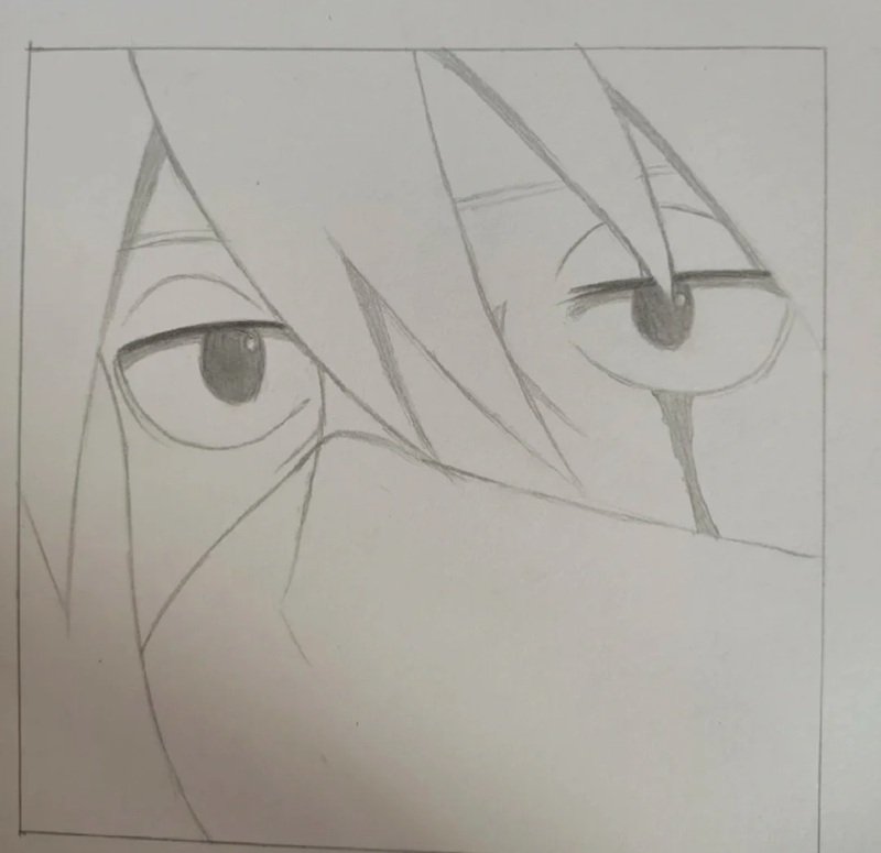 How to draw kakashi hatake 7