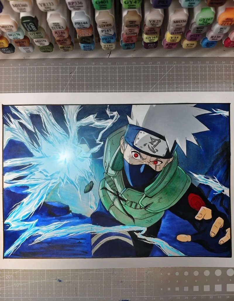 how to draw kakashi