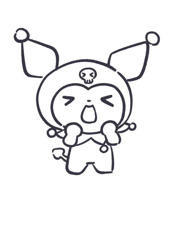 How to draw kuromi easy 4