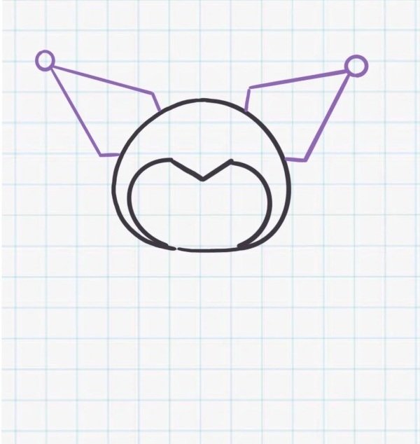 How to draw kuromi step by step 3