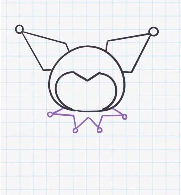 How to draw kuromi step by step 4