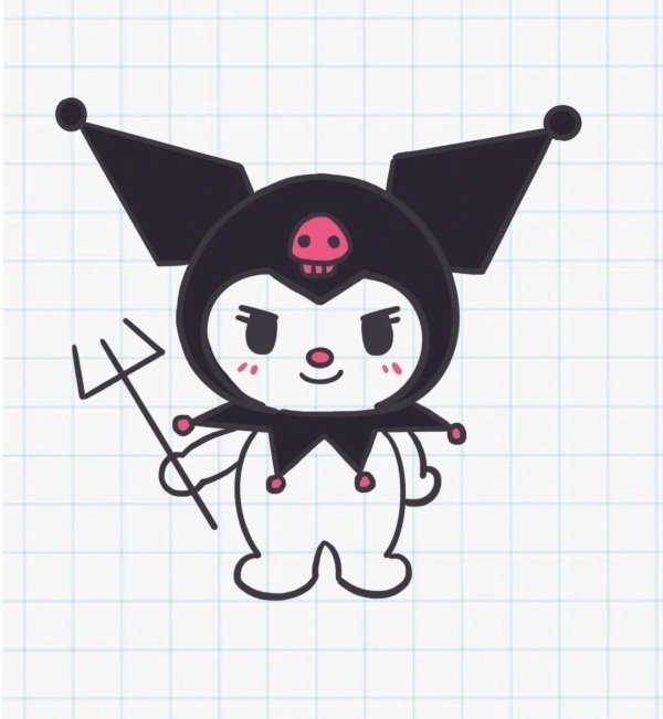 How to draw kuromi step by step