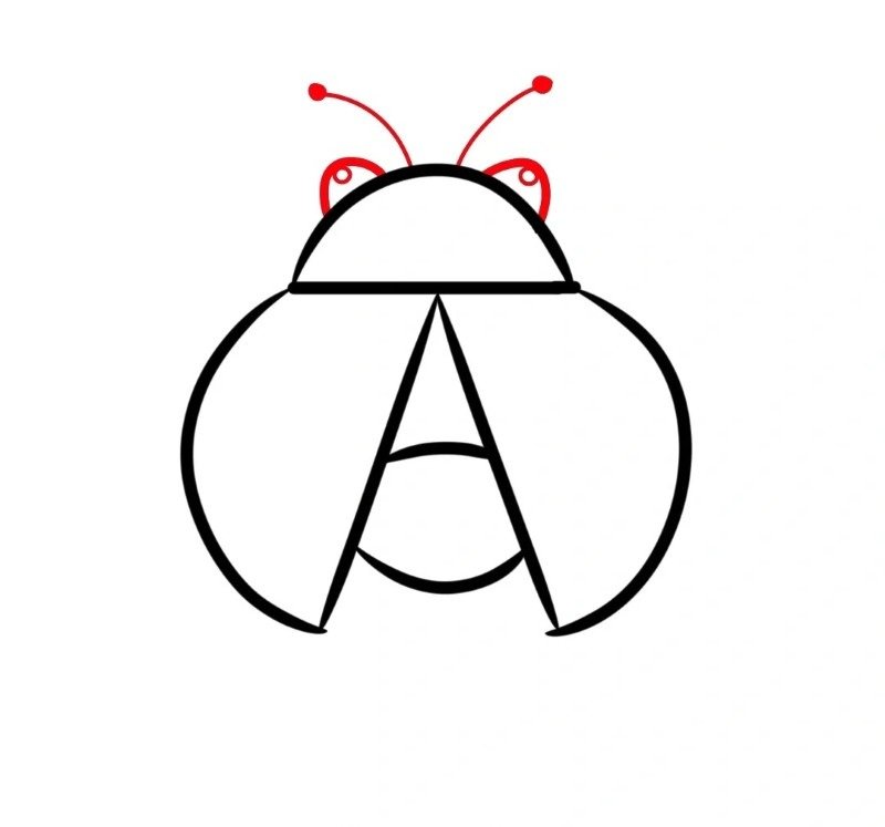 How to draw ladybird for kids 4