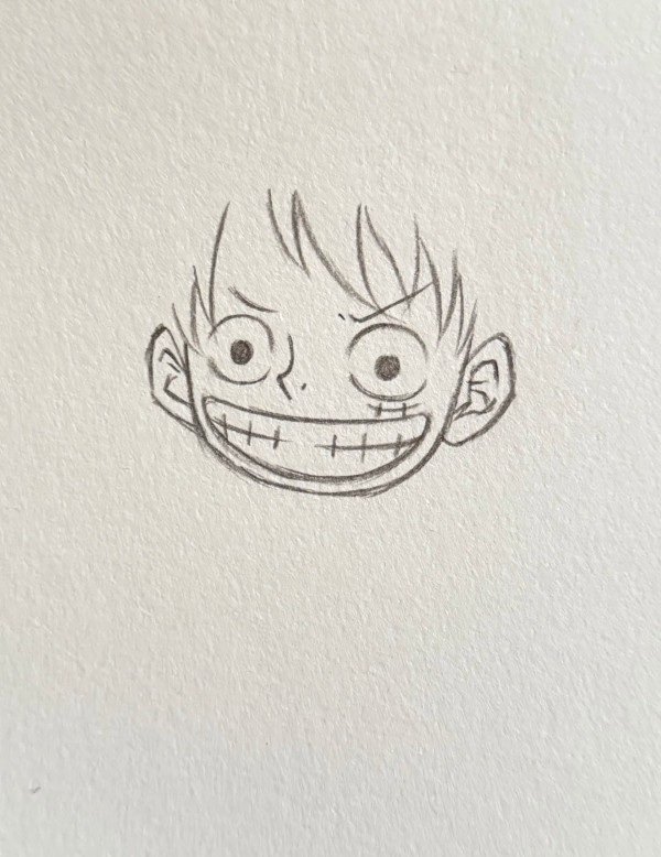 How to draw Luffy easy 2