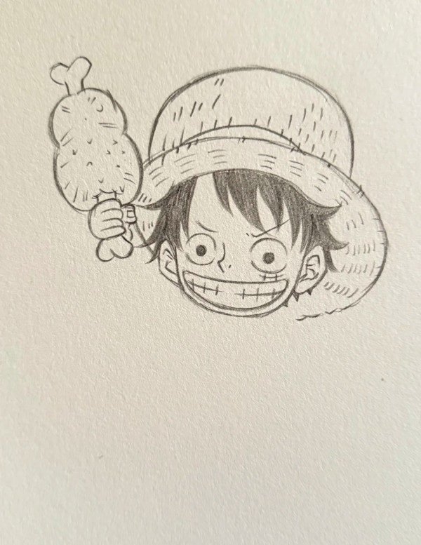 How to draw Luffy easy 3