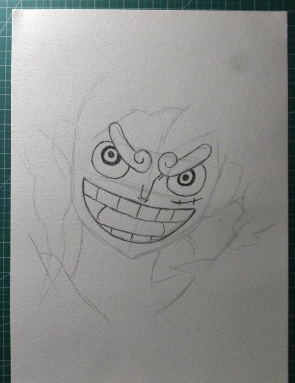 How to draw Luffy gear 5 4