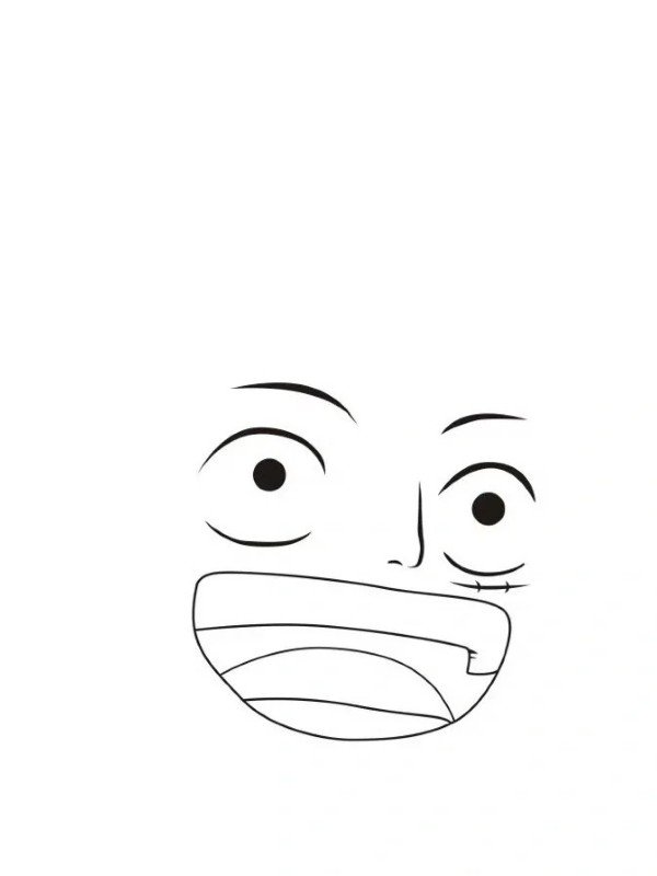 How to draw Luffy step by step 3