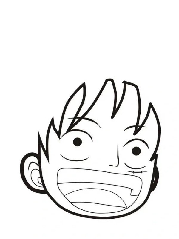 How to draw Luffy step by step 5