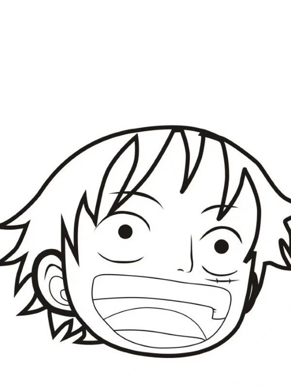 How to draw Luffy step by step 6