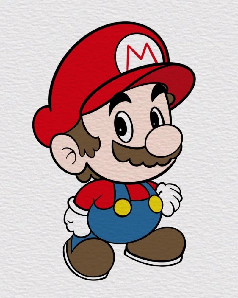 How to draw mario characters