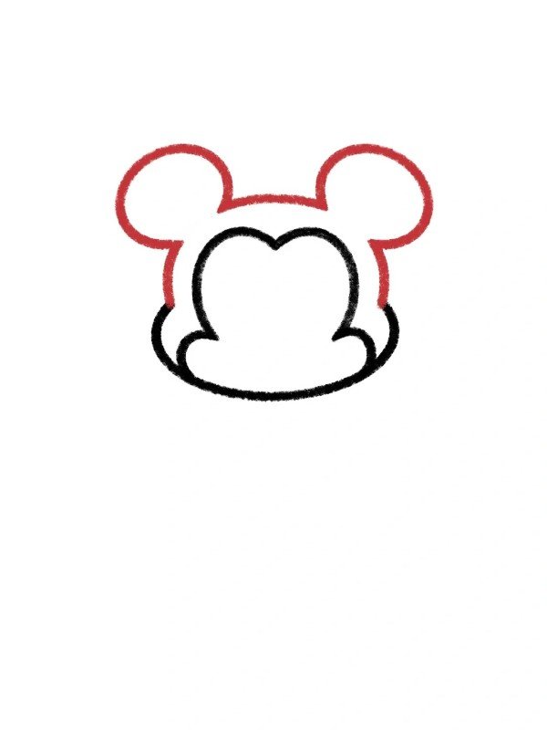 How to draw Mickey Mouse easy 3