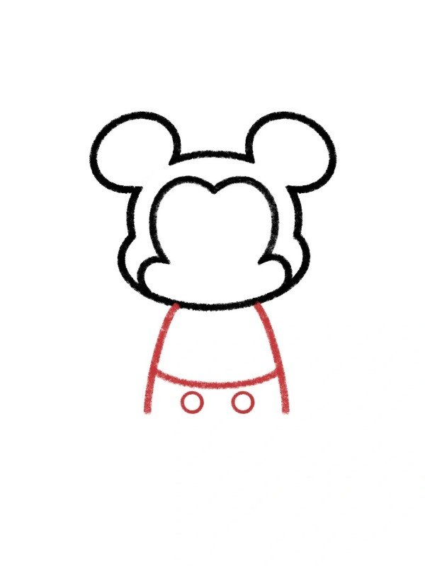 How to draw Mickey Mouse easy 4