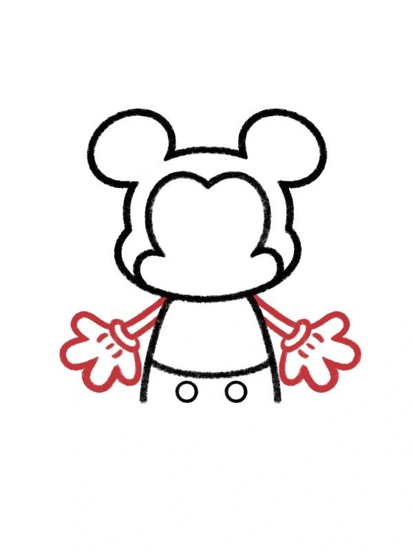 How to draw Mickey Mouse easy 5