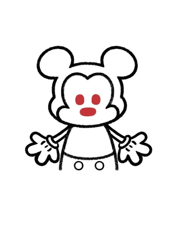 How to draw Mickey Mouse easy 6