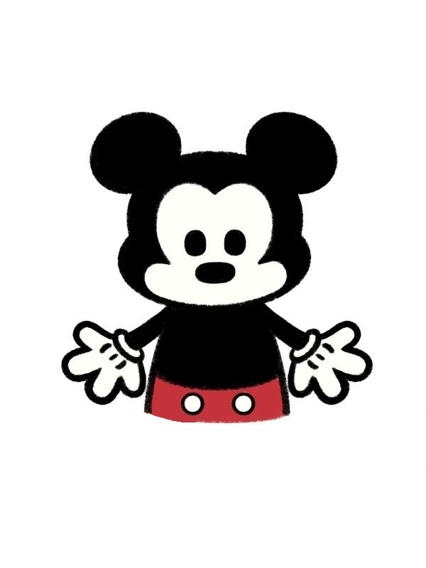 How to draw Mickey Mouse easy
