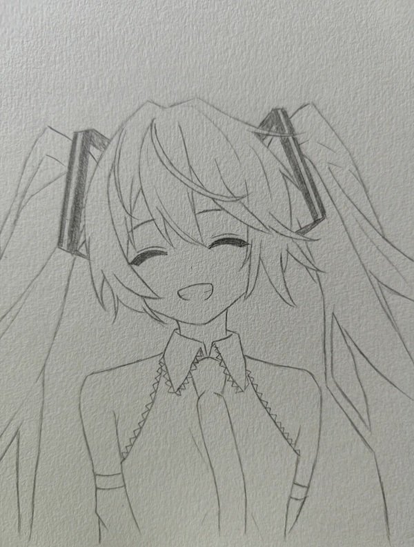 How to draw hatsune miku step by step