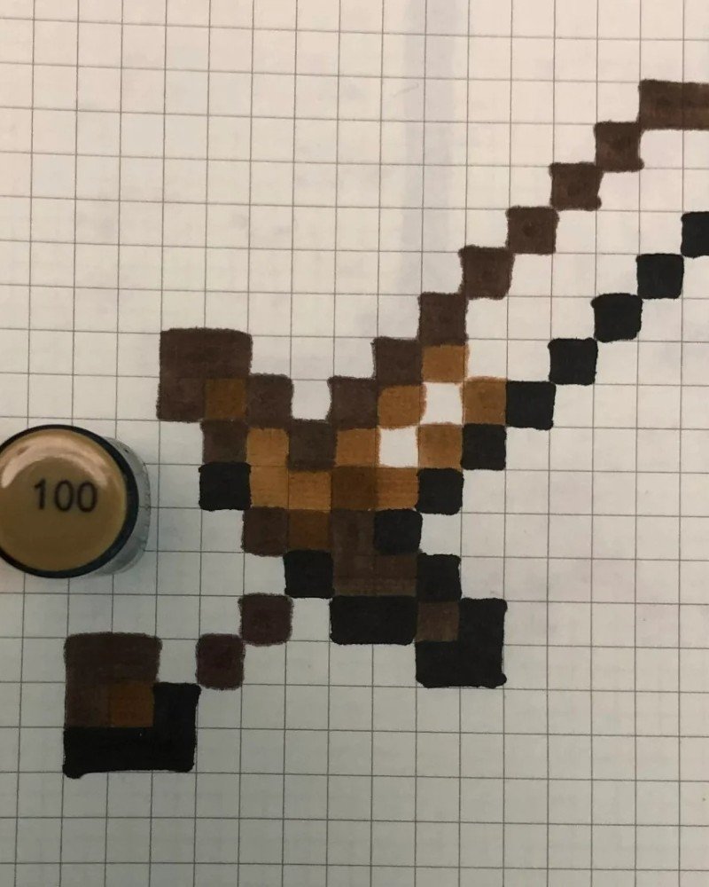How to draw Minecraft easy 4