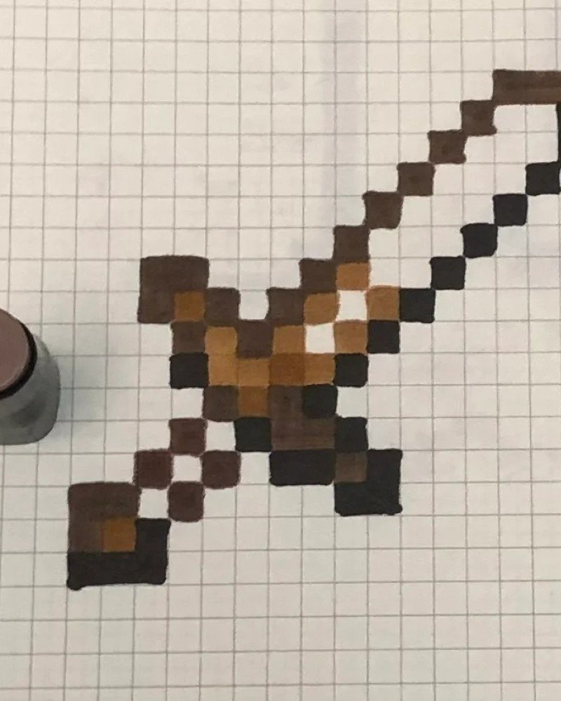 How to draw Minecraft easy 5