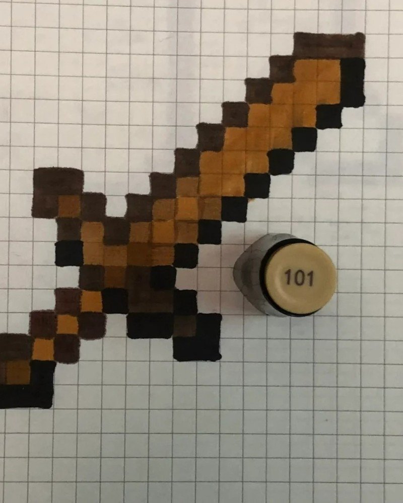 How to draw Minecraft easy 6