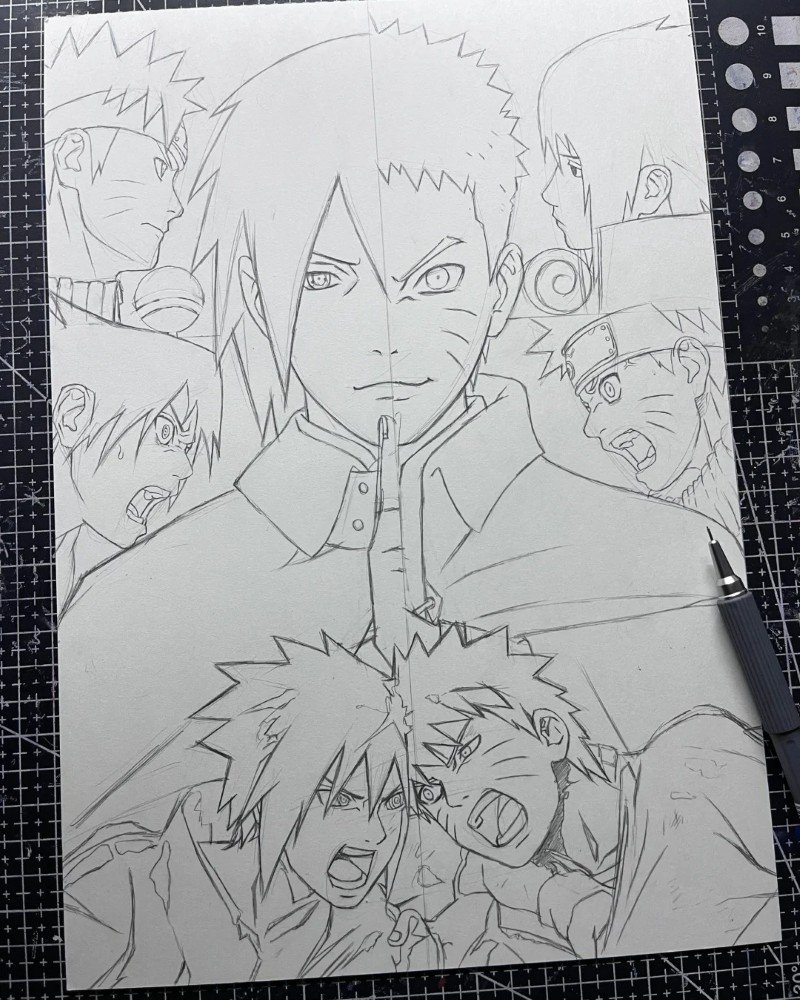 How to draw Naruto anime 1