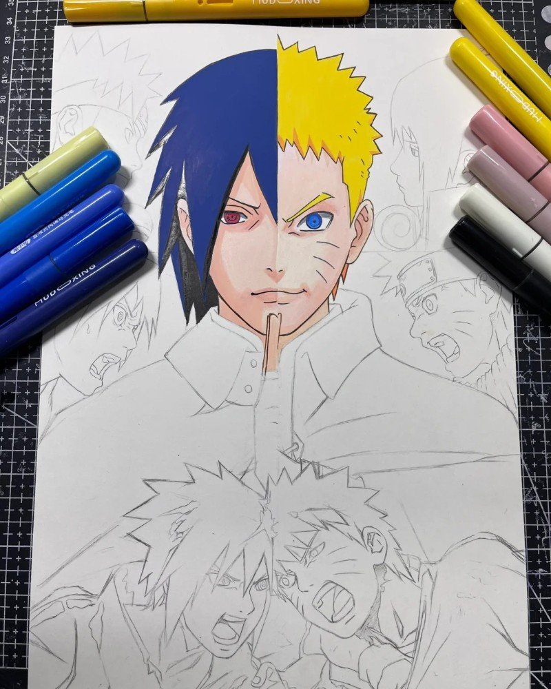 How to draw Naruto anime 3