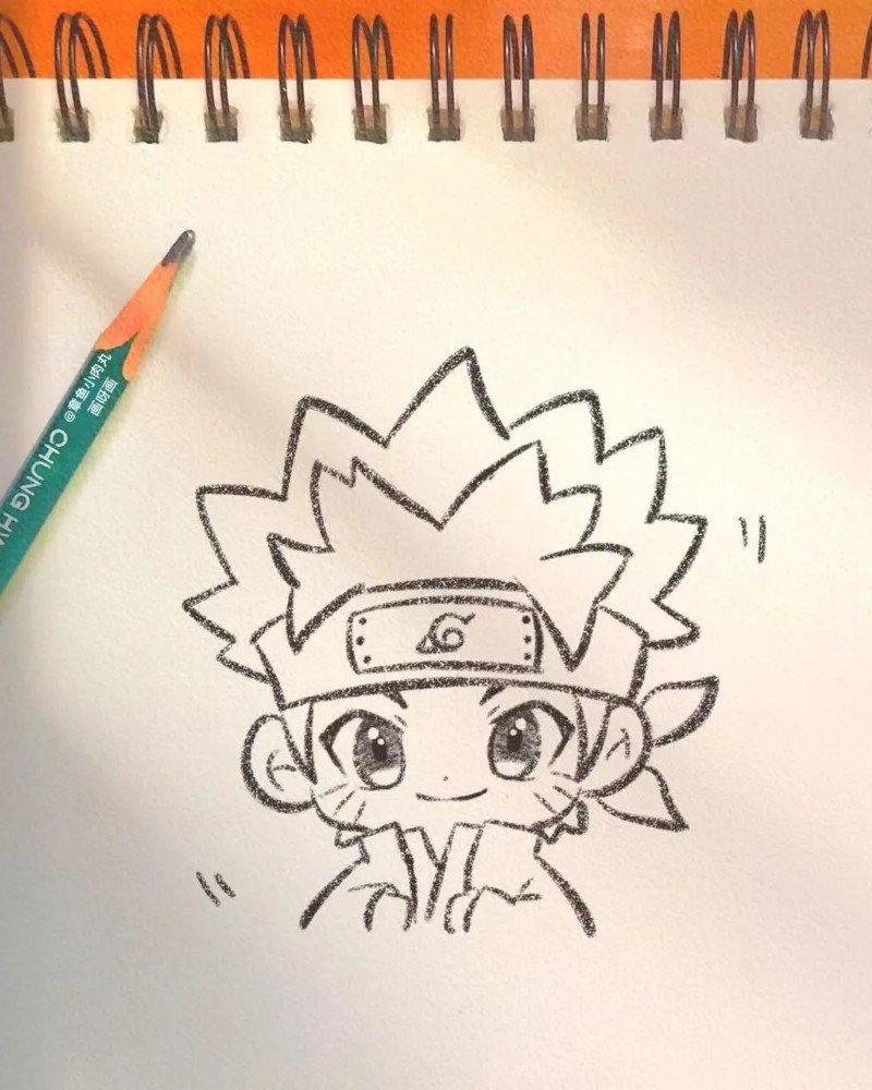How to draw Naruto