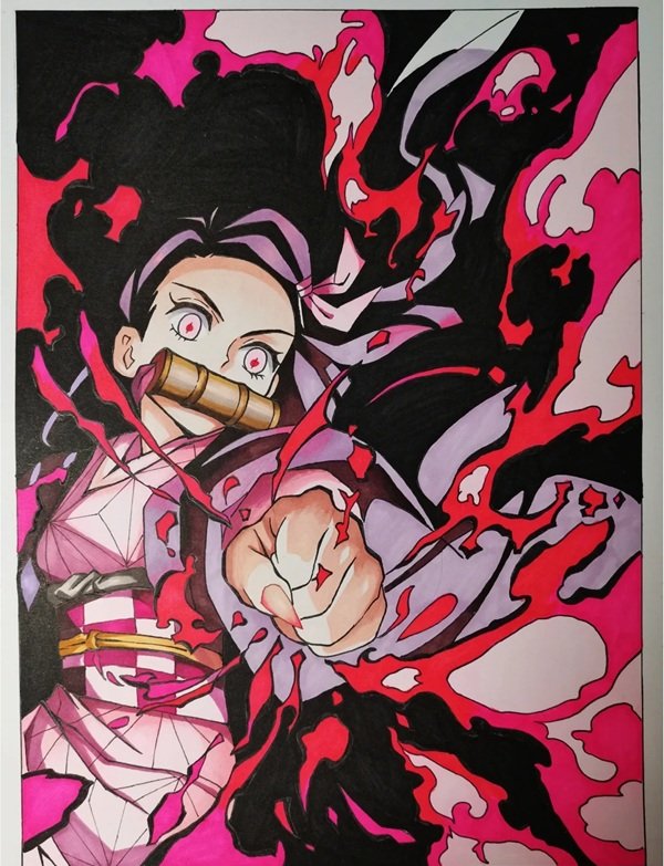 How to draw nezuko beautiful 5