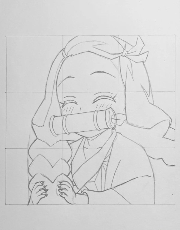How to draw nezuko easy 6