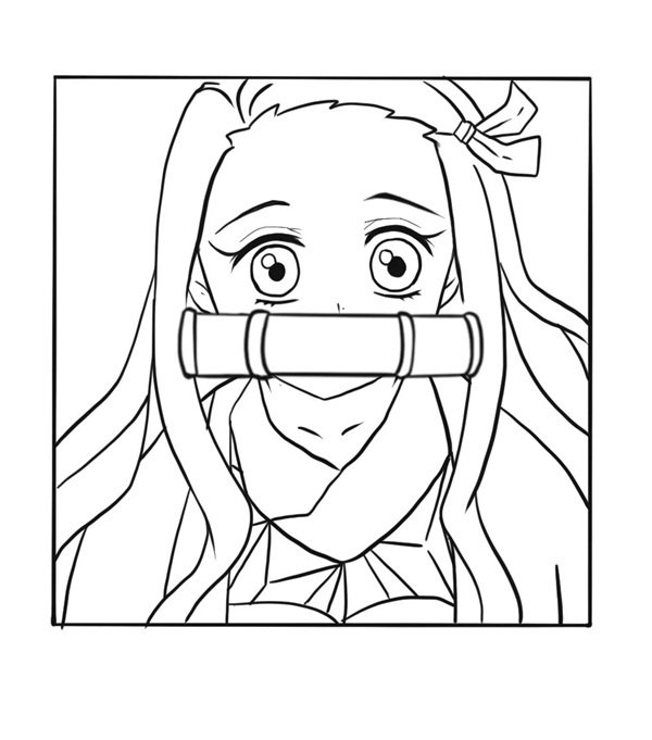 How to draw nezuko step by step 5