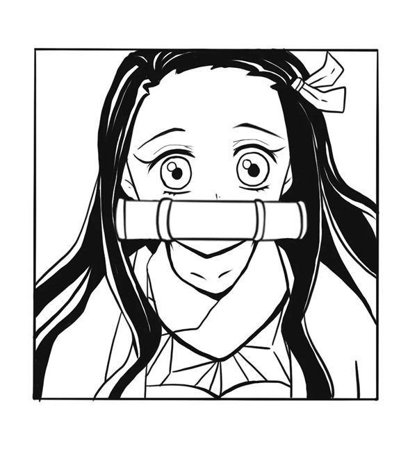How to draw nezuko step by step 6