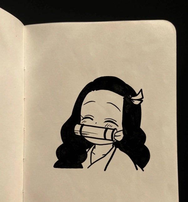 How to draw nezuko