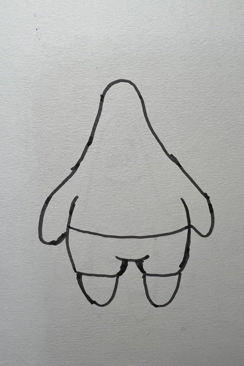 How to draw a patrick easy step by step 3