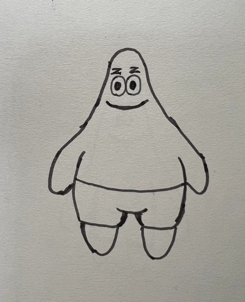 How to draw a patrick easy step by step 4