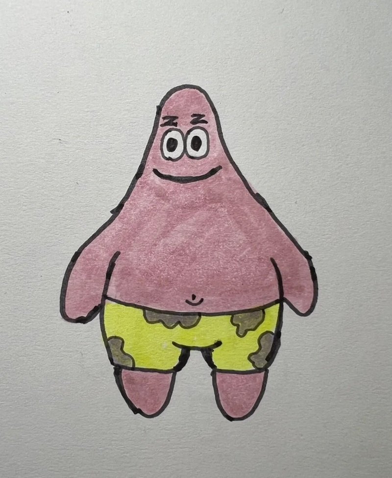 How to draw a patrick easy step by step