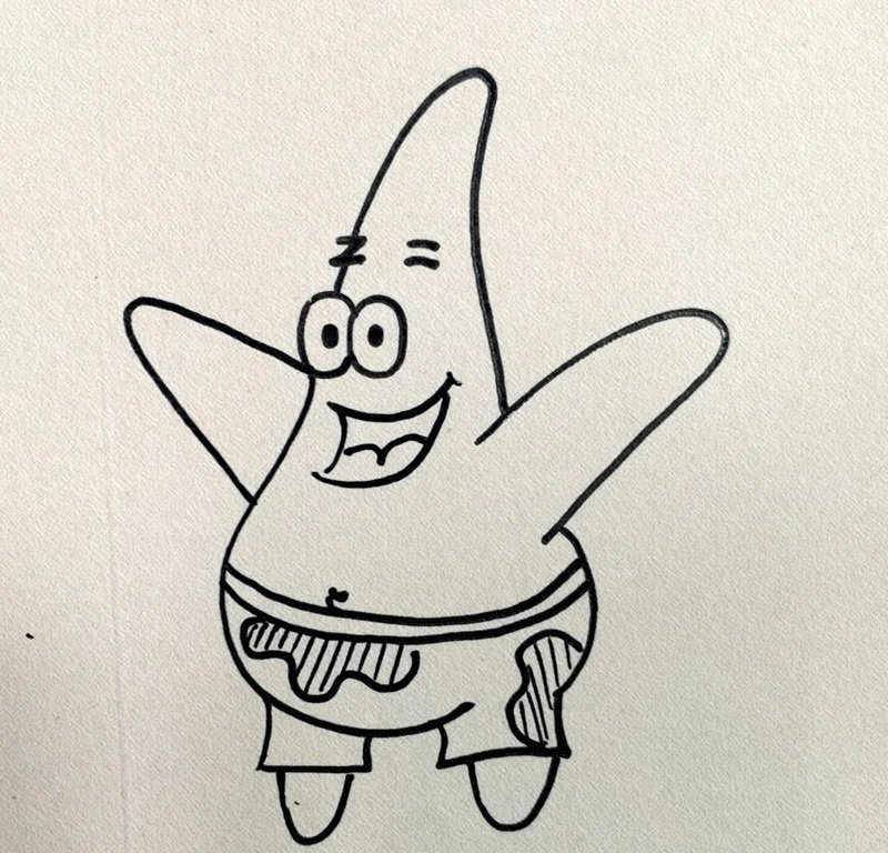 How to draw a patrick easy