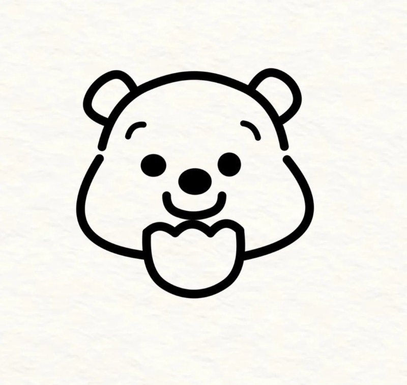 How to draw pooh bear 3