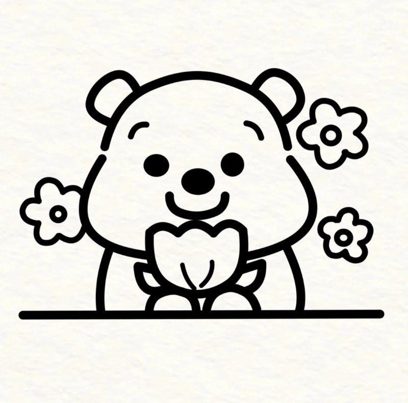How to draw pooh bear 6