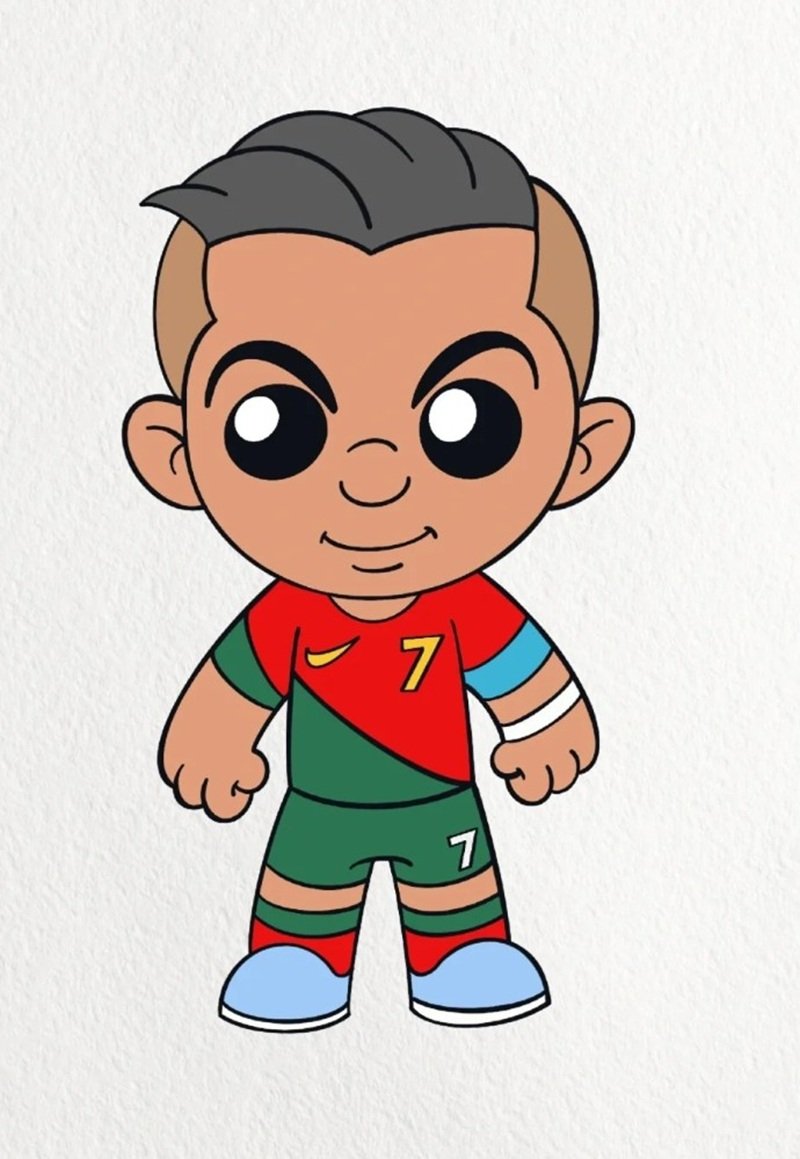 How to draw Ronaldo 3
