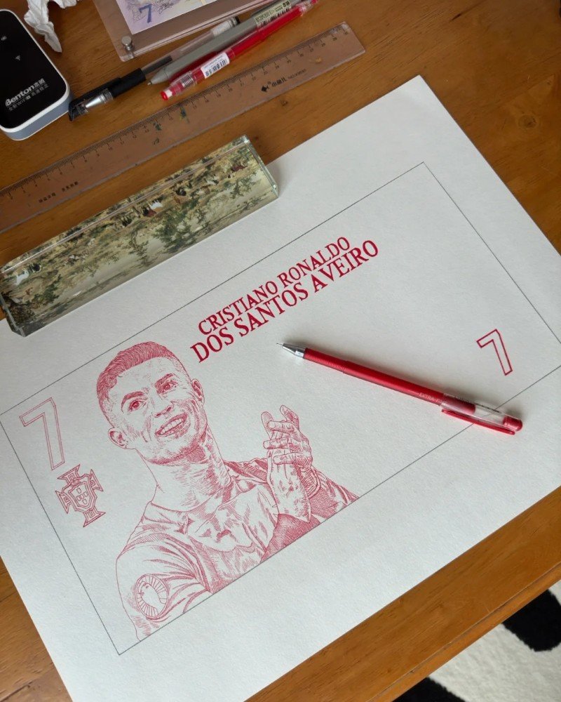 How to draw Ronaldo step by step 2