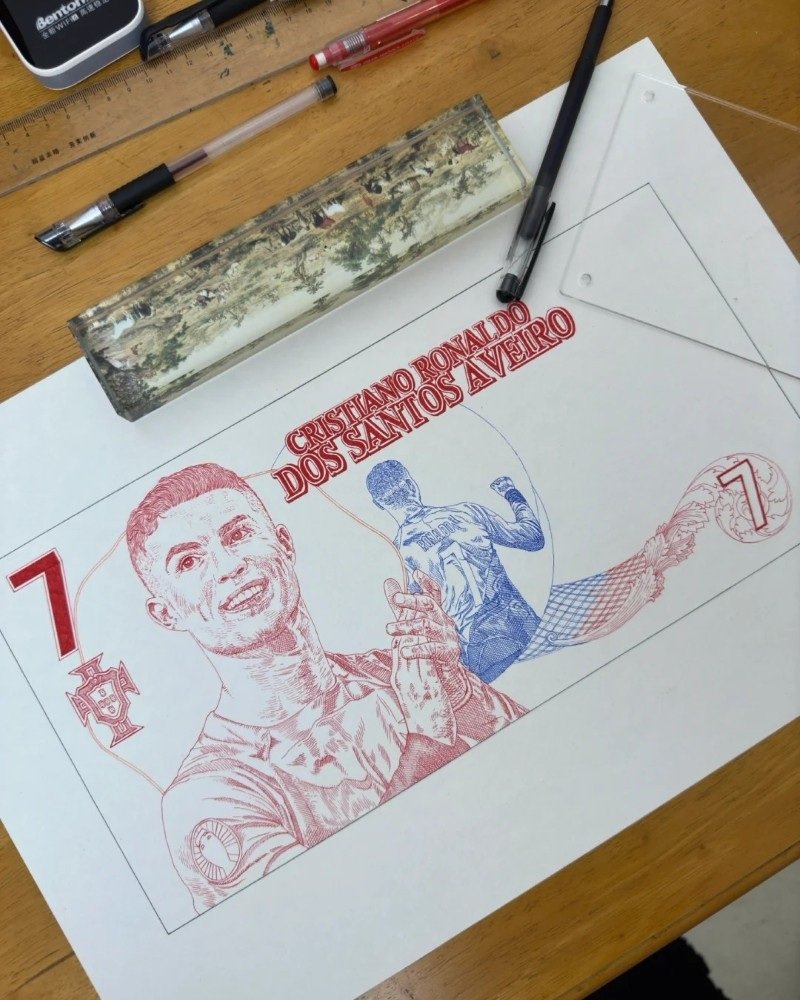 How to draw Ronaldo step by step 3