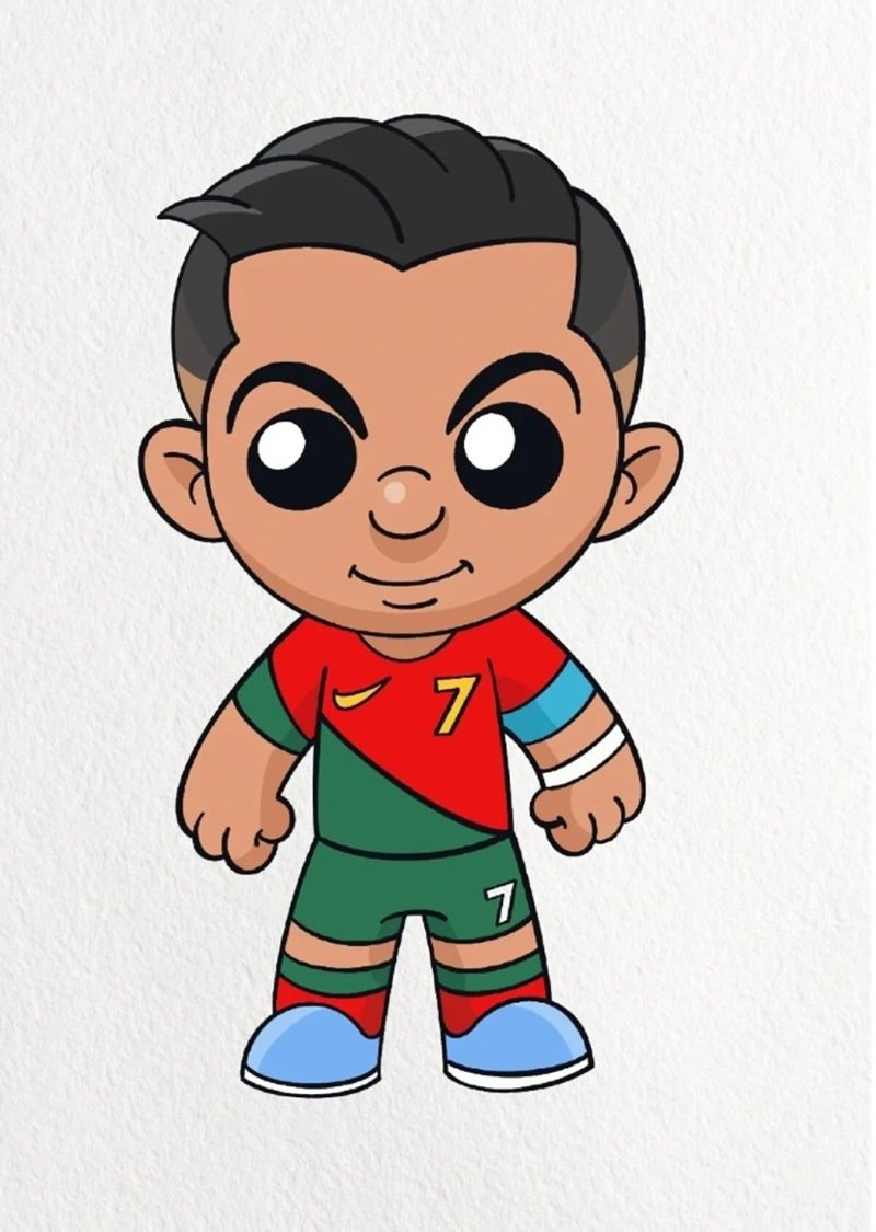 How to draw Ronaldo