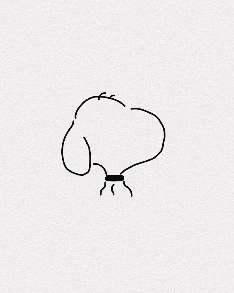 How to draw Snoopy cute 2