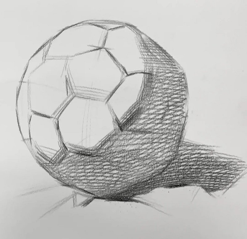 How to draw soccer ball​ easy step by step 2