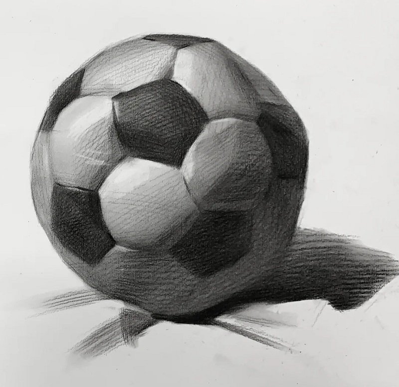 How to draw soccer ball​ easy step by step 4